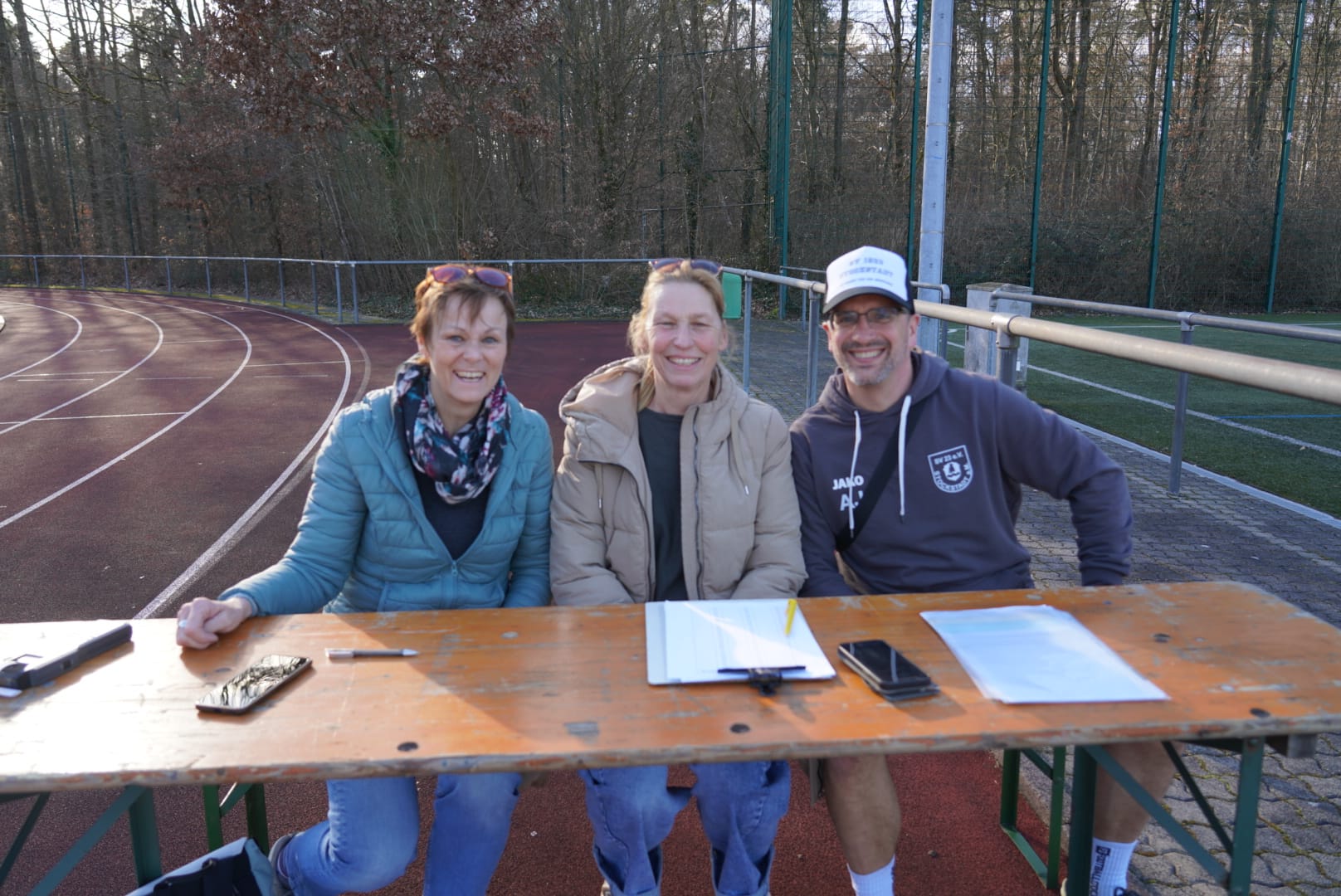 Zeitabnahme-team beim Spendenlauf SV Stockstadt